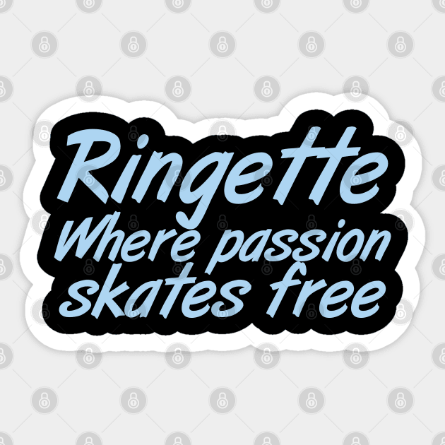 Ringette: Where passion skates free Sticker by DacDibac